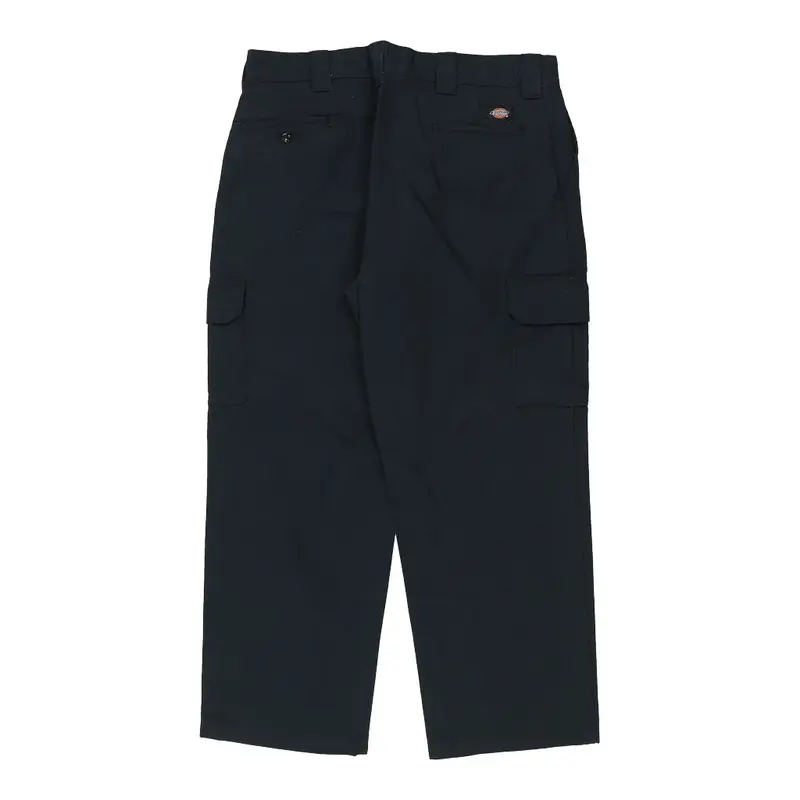 Dickies Cargo Trousers - 38W 30L Navy Cotton Blend