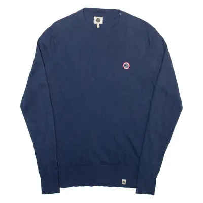 PRETTY GREEN Womens Jumper Blue Tight Knit XS