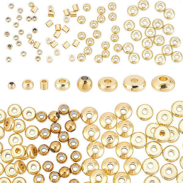 160Pcs 8 Styles 304 Stainless Steel Spacer Beads
