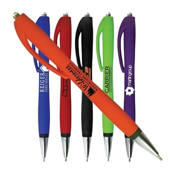 250 Custom Halcyon Click Pen - Rubberized & Soft Touch