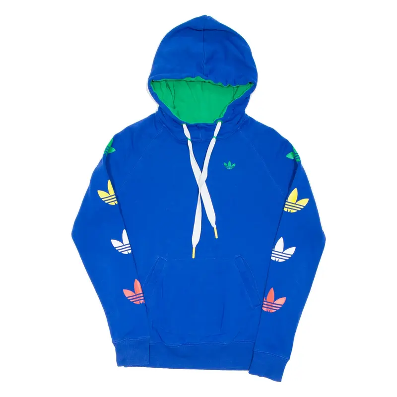 ADIDAS Womens Blue Hoodie UK 8