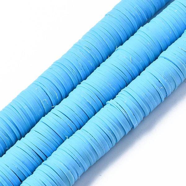 Flat Round Handmade Polymer Clay Beads