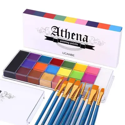 UCANBE Athena Face and Body Oil Paint Palette, Professional and Safe Skin-Friendly Non-Toxic Tattoo Halloween Special Effects...