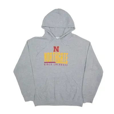 GILDAN Northgate Grils Lacrosse Hoodie Grey Pullover Womens M