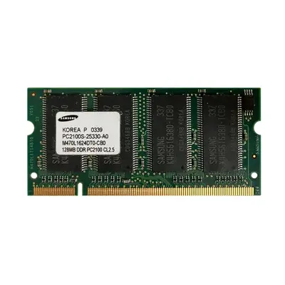 Samsung M470L1624DTO-CB0 | 128MB DDR-266MHz PC-2100 Non-ECC Unbuffered SODIMM CL2.5 1Rx16 2.5V 200-Pin Memory Module