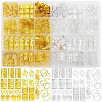 260 Pcs Hair Jewelry for Braids,Hair Beads Accessories for Dreadlock,Metal Hair Clips Cuffs Rings,Loc Rave Hair Charm Decorat...