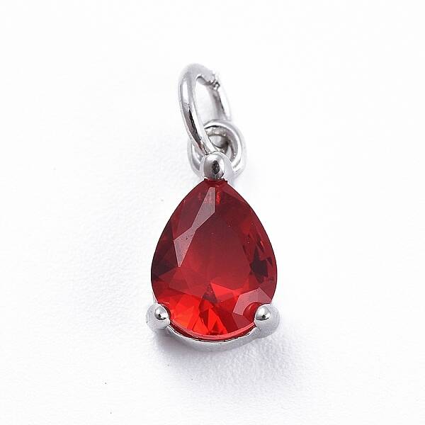 Brass Micro Pave Cubic Zirconia Pendants