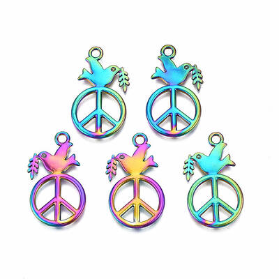 Rainbow Color Alloy Pendants