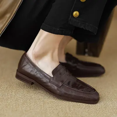 CHIKO Colette Square Toe Block Heels Loafers Shoes