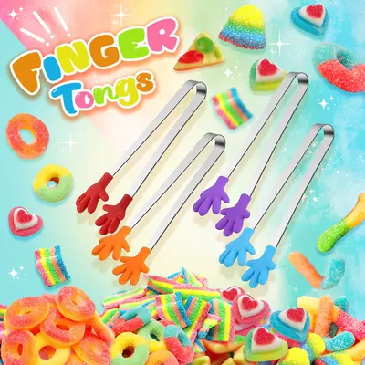 Finger Tongs – Hand-Shaped Candy Grabbers for Gummy Mixes, Gushers & Enchilados