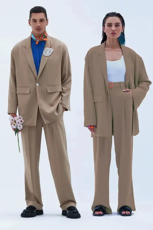 Gender Neutral Jacket in Beige | Size: L