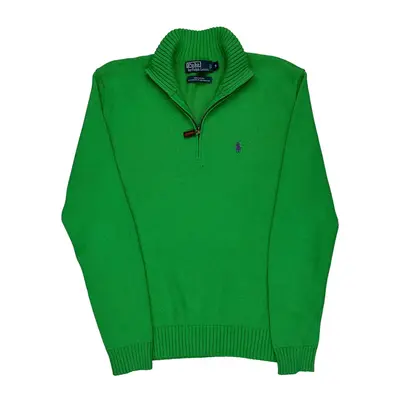 Polo By Ralph Lauren 1/4 Zip - Small Green Cotton