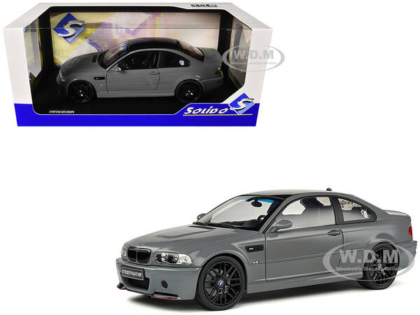 2000 BMW E46 M3 Streetfighter Nardo Gray with Black Top 1/18 Diecast Model Car by Solido