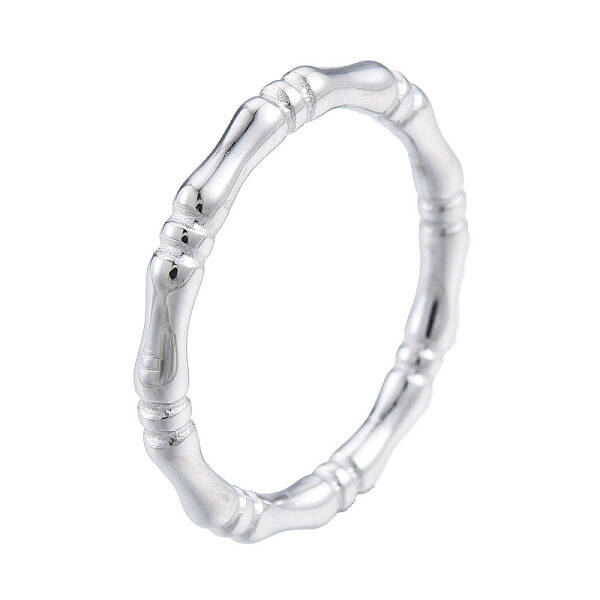 Non-Tarnish 201 Stainless Steel Bamboo Sticker Finger Ring for Men Women