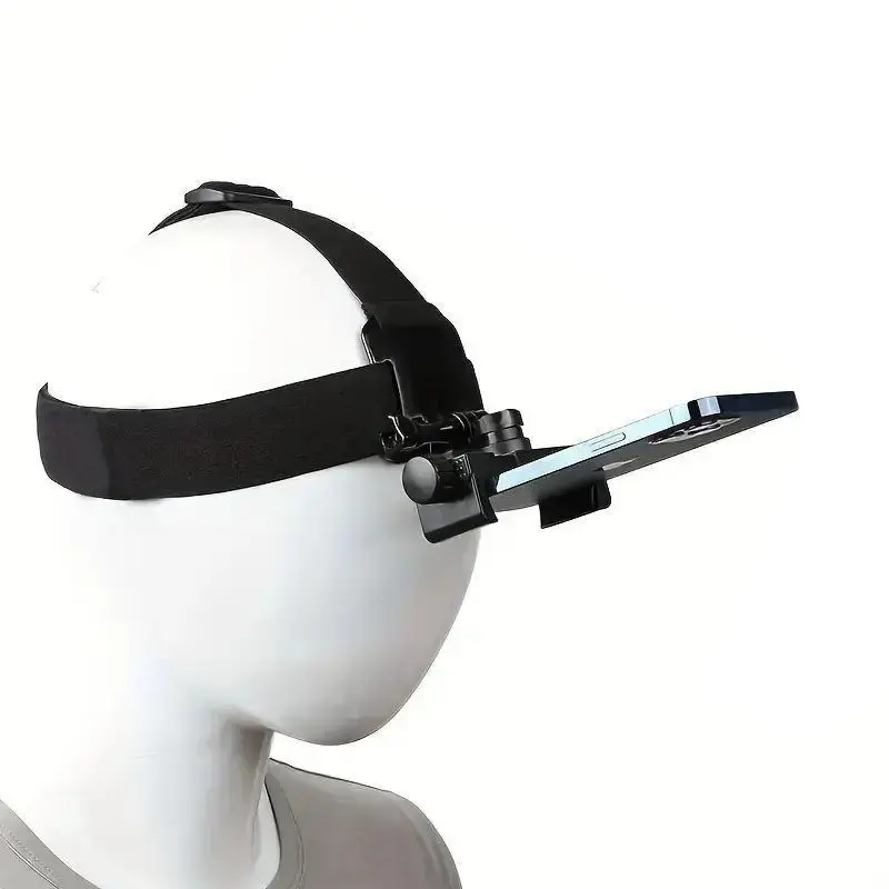 Angle Adjustable Head Strap Phone Mount, Video Recording Head-mounted Phone Holder, First Person Perspective Phone Head Band ...