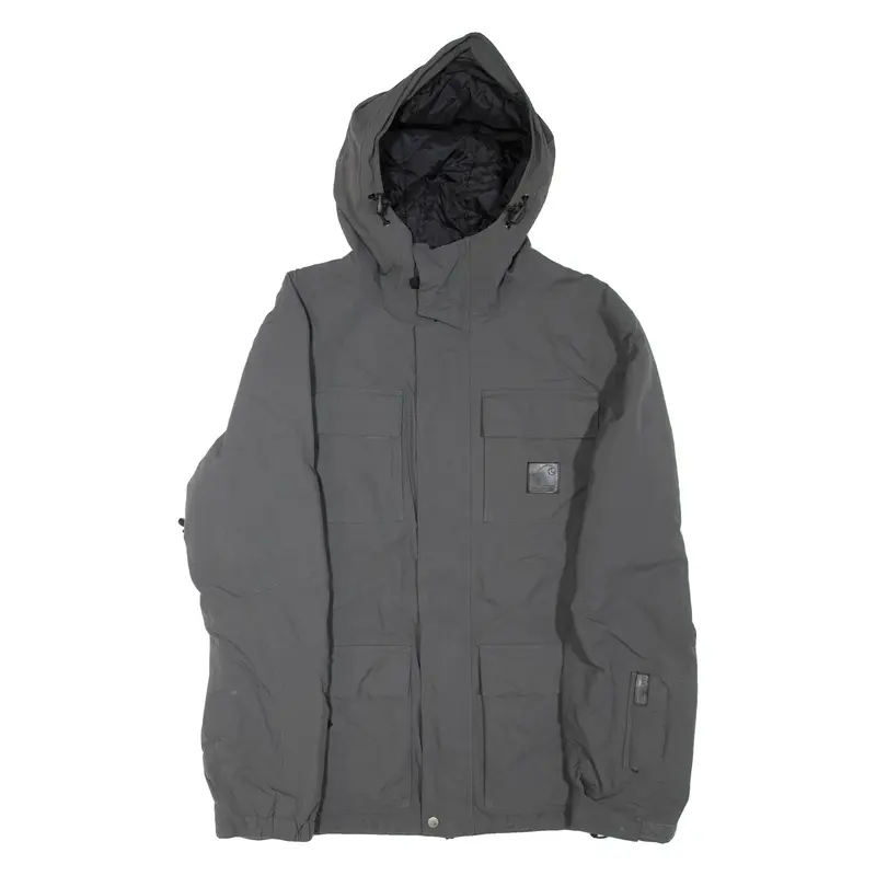 CARHARTT Mens Jacket Grey Nylon Hooded M