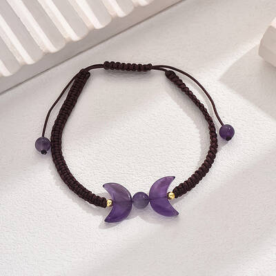 Elegant Adjustable Woven Moon Shape Women's Bracelet