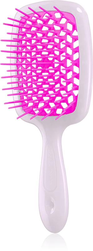 Janeke Superbrush Small small flat brush 17.5 x 7 x 3 cm white and fuchsia