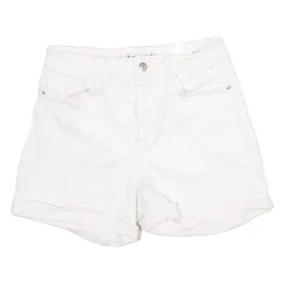 TOMMY HILFIGER Womens Denim Shorts White S W27