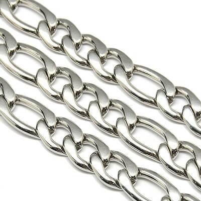 Tarnish Resistant 3.28 Feet Stainless Steel Figaro Chains