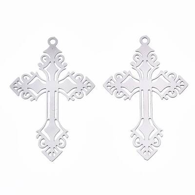 Non-Tarnish 201 Stainless Steel Filigree Pendants