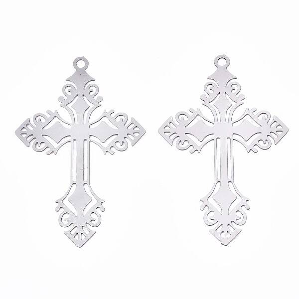 Non-Tarnish 201 Stainless Steel Filigree Pendants