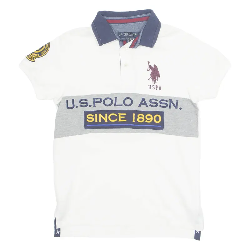 U.S. POLO ASSN SLIM Mens Polo Shirt White S