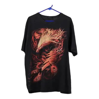 Spiral T-Shirt - 2XL Black Cotton