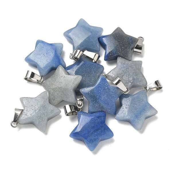 Natural Blue Aventurine(Dyed & Heated) Pendants