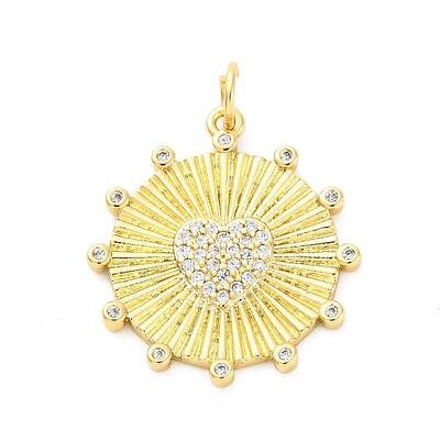 Brass Micro Pave Cubic Zirconia Pendants