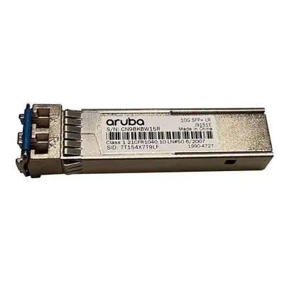 HP 1990-4727 | Aruba 10Gb/s 10Gbase-LR Single-mode Fibre 1310nm 10Km LC Connector SFP + Transceiver Module