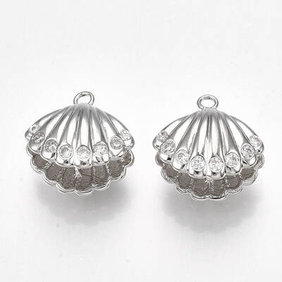 Brass Cubic Zirconia Peg Bails Pendants