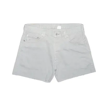 LEVI'S 501 Denim Grey Regular Cut-Off Shorts Womens M W34