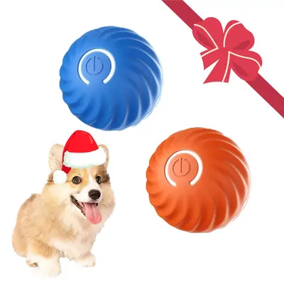 Rechargeable Automatic Dog Toy, Self-moving Bouncing  Ball Toy, Automatic Moving Dog Game Toy, Interactive Dog Teaser Toy, Pe...