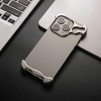 Frameless Corner Pad Anti-Fall Phone Case with Lens Protector, TPU Material Shaped Corner Pad Drop-Proof Cellphone Case, Ph...
