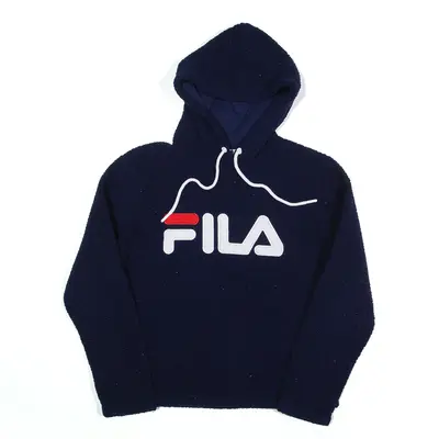 FILA Hoodie Blue Pullover Womens S