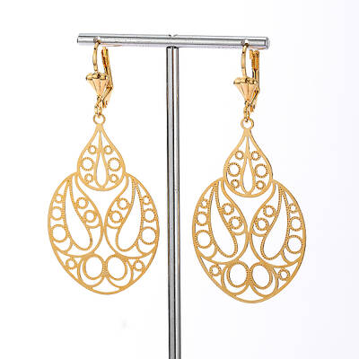Elegant Vintage Patterned Earrings Set for Women