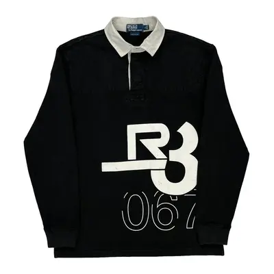 Polo By Ralph Lauren Rugby Shirt - Large Black Cotton