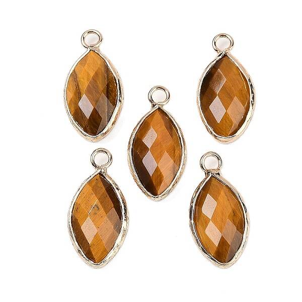 Natural Tiger Eye Faceted Pendants