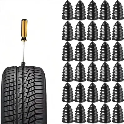 84 Counts Set Universal Car Tire Repair Rubber Nail Set,Car Motorcycle Tire Repair Nails, Truck Scooter Bike Tire Puncture Re...