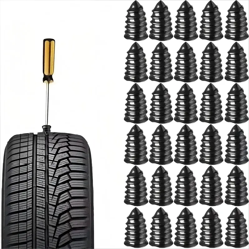 84 Counts Set Universal Car Tire Repair Rubber Nail Set,Car Motorcycle Tire Repair Nails, Truck Scooter Bike Tire Puncture Re...