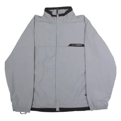 REEBOK Mens Windbreaker Jacket Grey 90s S