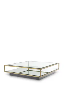 Brass Pedestal Coffee Table | Eichholtz Tortona L
