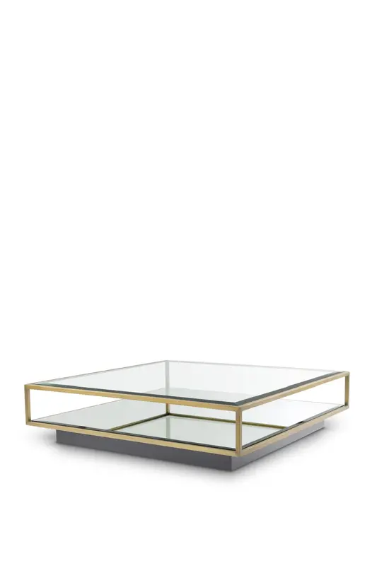 Brass Pedestal Coffee Table | Eichholtz Tortona L