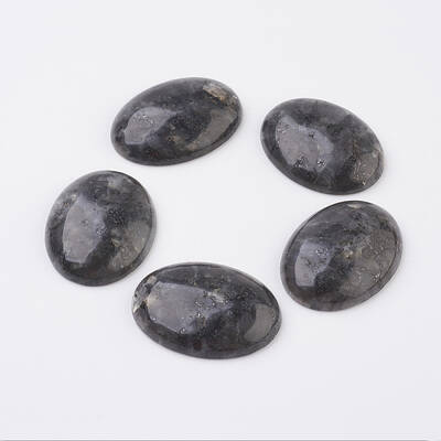 Natural Larvikite Flat Back Cabochons
