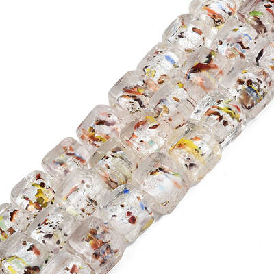 Handmade Silver Foil Lampwork Beads