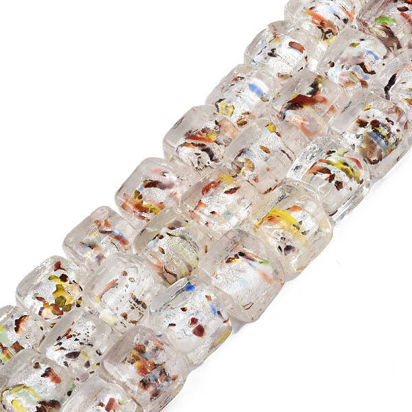 Handmade Silver Foil Lampwork Beads