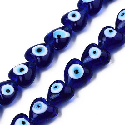 Handmade Evil Eye Lampwork Beads Strands