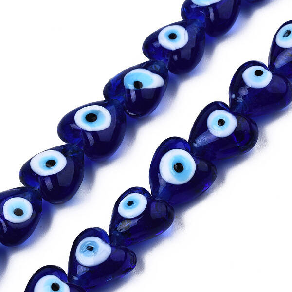 Handmade Evil Eye Lampwork Beads Strands