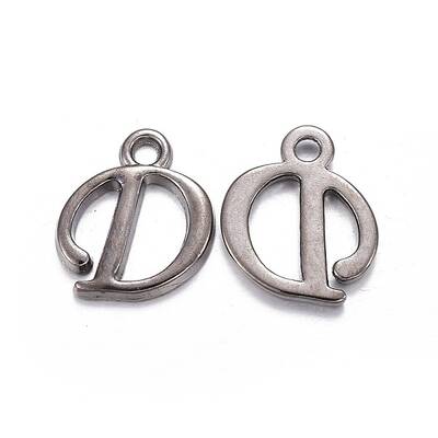 Gunmetal Plated Alloy Letter Pendants